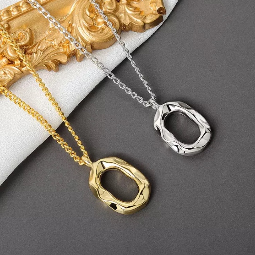 Simple Elegant Gold Silver Plated Necklace - Picture 3 of 6